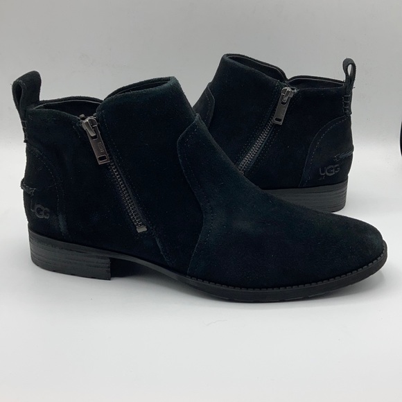 Ugg Shoes | Ugg Aureo II Waterproof Black Suede Ankle Boots | Color: Black | Size: 9.5 | Snugg_Wear's Closet